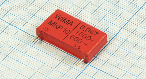 к    0,047 мкФ\ 1000\27x 6x15\\\PP\2P\MKP10\WIMA --- Конденсаторы пленочные