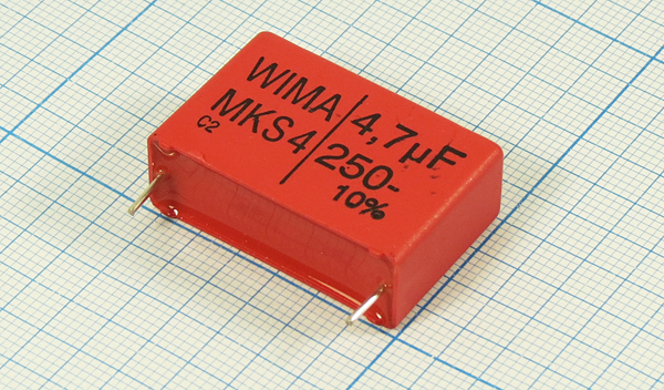 к    4,7 мкФ\  250\32x11x21\\\PET\2P\MKS4\WIMA --- Конденсаторы пленочные