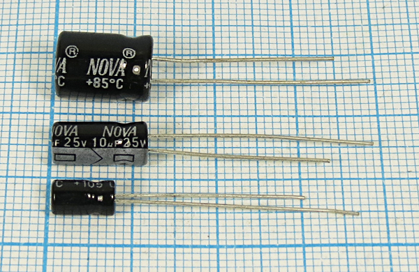 кэ    22\ 25\ 5x11\20\+85C\Al\2L\\NOVA --- Конденсаторы электролитические