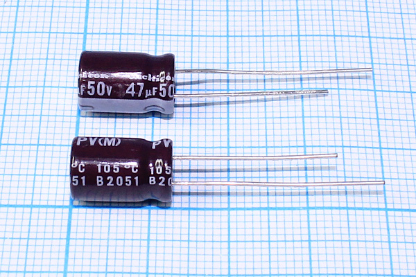 кэ    47\ 50\ 8x12\20\+105C\Al\2L\UPV\NICHICON --- Конденсаторы электролитические