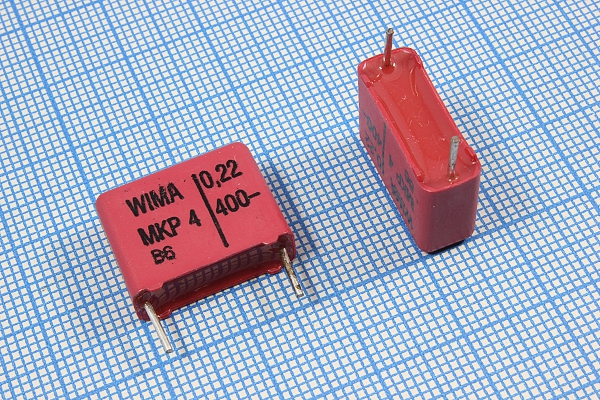 к    0,22 мкФ\  400\18x 6x13\\\PET\2P\MKP4\WIMA --- Конденсаторы пленочные