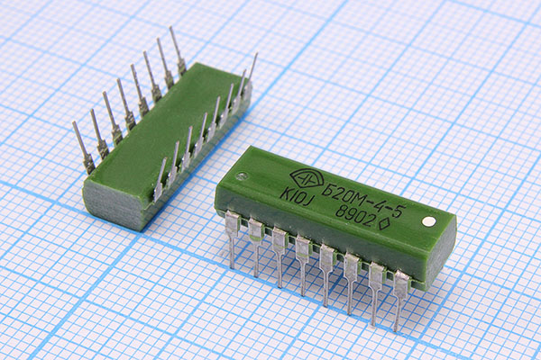 Рсборка 100  \\DIP16\ 5\\16P\Б20М-4-5\сборка --- Резисторные сборки