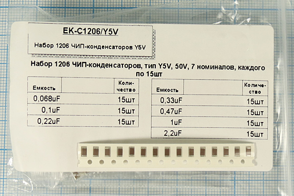 к        0,068 мкФ~    2,2 мкФ\\1206\\\Y5V\\EK-C12 --- Чип-конденсаторы керамические