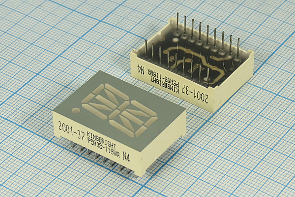 СД дисплей 16/1 \20,3\зел\ОА\ 8200\PSA08-11GWA\ --- Светодиодные дисплеи, сегментные индикаторы