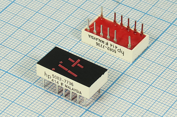 СД дисплей+1 \ 7,6\кр\ОА&ОК\  770\HP5082-7736\ --- Светодиодные дисплеи, сегментные индикаторы