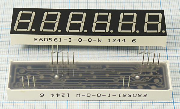 СД дисплей  7/6 \14,2\кр\ОА\  \E60561-IOOW --- Светодиодные дисплеи, сегментные индикаторы