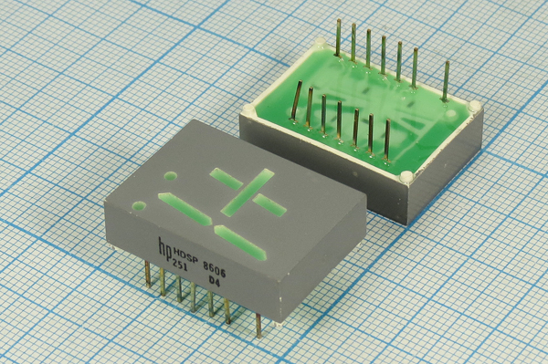 СД дисплей+1 \18,9\зел\\ 1500\HDSP-8606\ --- Светодиодные дисплеи, сегментные индикаторы