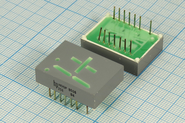 СД дисплей+1 \18,9\зел\\ 1500\HDSP-8606 --- Светодиодные дисплеи, сегментные индикаторы