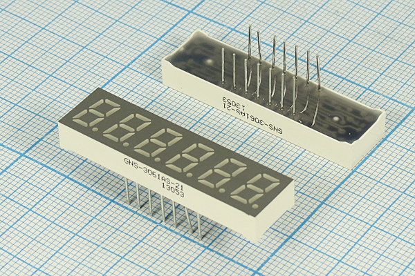 СД дисплей  7/6 \ 8,0\кр\ОК\   14\GNS-3061AS-21\ --- Светодиодные дисплеи, сегментные индикаторы