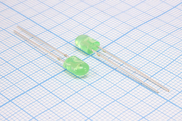 СД  5,2x 3,8x 7 \зел\2250\100X&40Y\зел мат\EL-5484 --- Светодиоды постоянного свечения