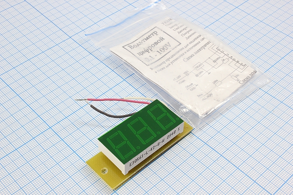 конст приб\Вольтметр цифровой 0,1~100V E30561 зел\ --- Конструкторы - Приборы