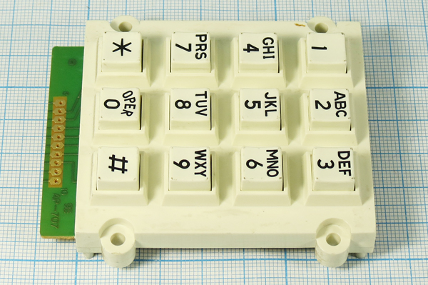 клав тлф\3x4\7C\бел/чер\AK-707-A-WWB --- Номеронабиратели и клавиатуры телефонные