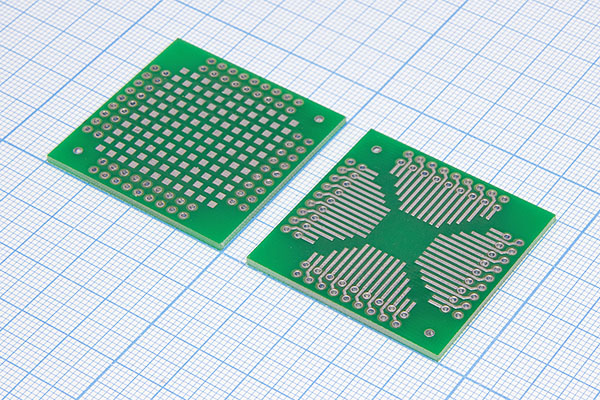 плата монтаж\ 40x40\2,54\\\QFP28-68 1,1\№36 --- Платы монтажные