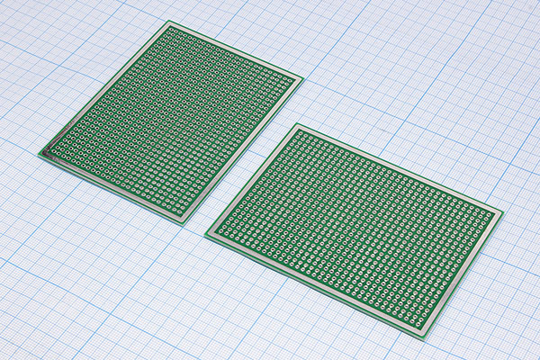 плата монтаж\100x75\2,54\\соед 2отв\\№ 3 --- Платы монтажные