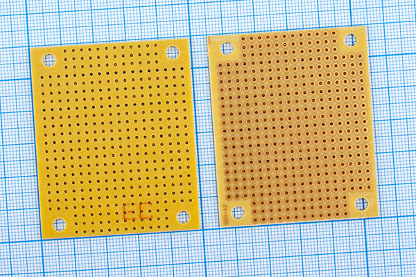 плата монтаж\ 60x50\2,54\одностор\4отв\PCB-105\ --- Платы монтажные