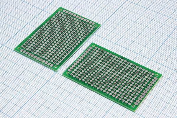 плата монтаж\ 70x50\2,54\двухстор\50x70-2\№68 --- Платы монтажные