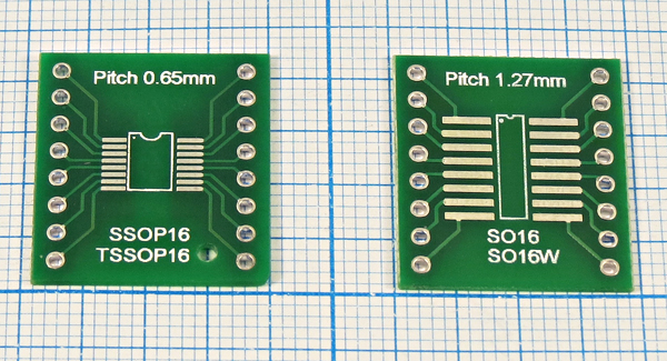 плата монтаж\ 22x19\\\\SO16/W1,27-SSOP16/0,65\№53 --- Платы монтажные