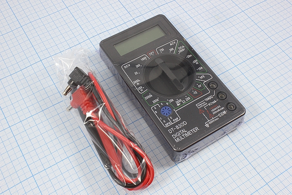 приб мультиметр\цифр\M830D(DT830D)\черный\Standart --- Мультиметры