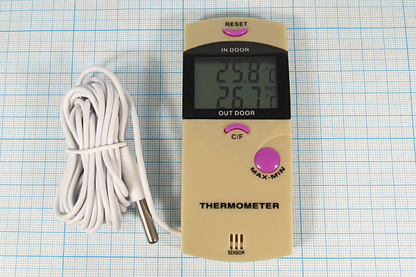 приб термометр\-50~+70C\\SH-115\датчик выносной --- Термометры-Гигрометры-Метеостанции-Шумомеры-Люксметры