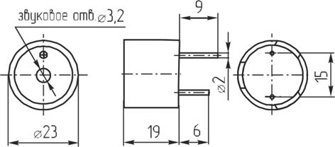 згп 23x19\20~28\\3,1\2P15\AKPI-2314\KEPO --- Звонки (зуммеры) пьезоэлектрические c генератором