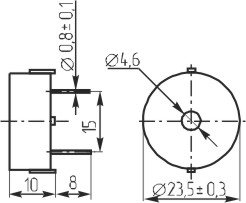 згп 24x10\ 3~24\\3,8\2P15\COS20BX-3F\ --- Звонки (зуммеры) пьезоэлектрические c генератором