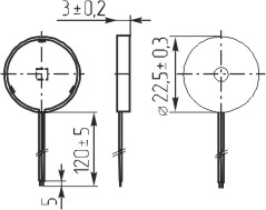 зп 22x 2\\\\2L30\CRW2202\пьезодинамик --- Звонки (зуммеры) пьезоэлектрические без генератора