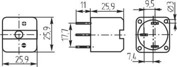 згп 26x26x26\ 9~18\\3,3\3T\E132S3120EP\DB PRODUCTS --- Звонки (зуммеры) пьезоэлектрические c генератором