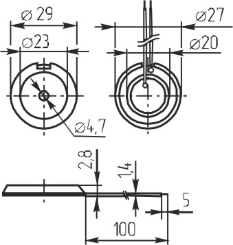 зп 29x 2,8\1~40\\ 3,0\3L100\E144PZ29300L\DB PRODUC --- Звонки (зуммеры) пьезоэлектрические без генератора