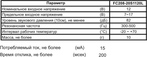 згм 23x16x15m33\12\\0,4\2L100\FC208\ --- Звонки (зуммеры) магнитоэлектрические c генератором