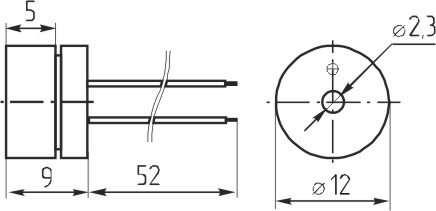 зм 12x 9\ 1,5\16\2,048\2L50\KP12-185AL\KEPO --- Звонки (зуммеры) магнитоэлектрические без генератора