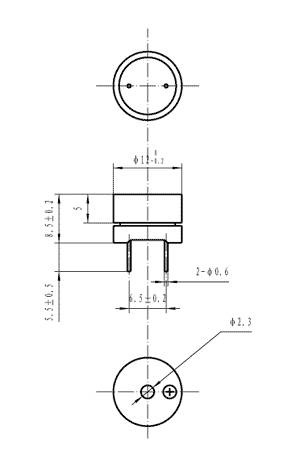 зм 12x 9\ 1,5\50\2,048\2P6,5\KP12-G185C\KEPO --- Звонки (зуммеры) магнитоэлектрические без генератора