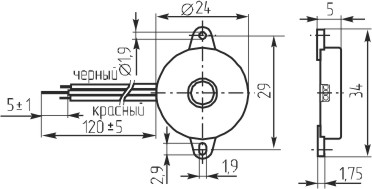 зп 24x 5m34\1~30\\ 4,5\3L120\KPE121\KINGSTATE --- Звонки (зуммеры) пьезоэлектрические без генератора