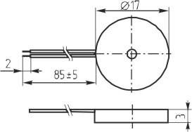 зп 17x 4\1~30\\ 5,0\2L90\KPE150\KINGSTATE --- Звонки (зуммеры) пьезоэлектрические без генератора