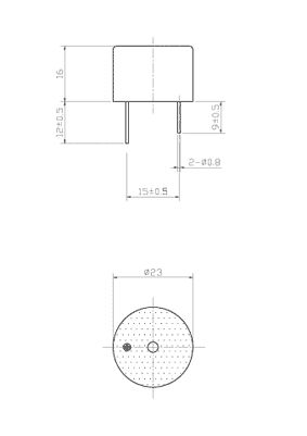 згп 23x16\ 7~12\\3,3\2P15\KPI-2342\KEPO 10мм --- Звонки (зуммеры) пьезоэлектрические c генератором