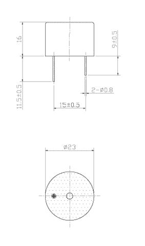 згп 23x16\20~28\\3,1\2P15\KPI-2344\KEPO --- Звонки (зуммеры) пьезоэлектрические c генератором