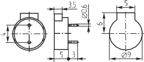 зм  9x 4m11\ 1,5\ 5,5\2,731\2P4\KPM09-04B3\KEPO --- Звонки (зуммеры) магнитоэлектрические без генератора