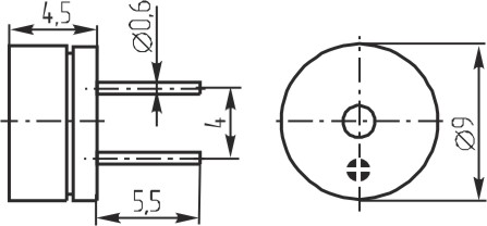 зм  9x 5\ 1,5\ 5,5\2,731\2P4\KPM09F\KEPO --- Звонки (зуммеры) магнитоэлектрические без генератора