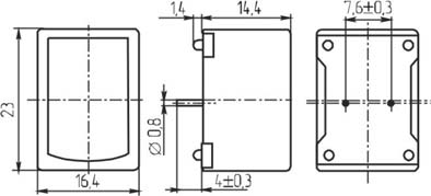 згм 23x16x15\ 3\\0,4\2P7,6\KPMB-2203P\KEPO --- Звонки (зуммеры) магнитоэлектрические c генератором