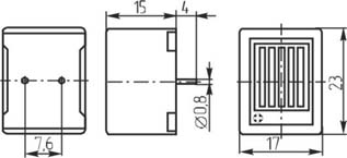 згм 23x16x15\ 6\\0,4\2P7,6\KPMB-2306P\KEPO --- Звонки (зуммеры) магнитоэлектрические c генератором