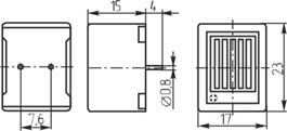 згм 23x16x15\24\\0,4\2P7,6\KPMB-2324P\KEPO --- Звонки (зуммеры) магнитоэлектрические c генератором