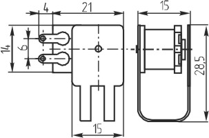 згм 15x28x15m25\~12VAC\\\2C\KPMB-28012\KEPO --- Звонки (зуммеры) магнитоэлектрические c генератором