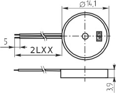 зп 14x 4\1~25\\ 4,0\2L35\KPR-1440\KEPO --- Звонки (зуммеры) пьезоэлектрические без генератора