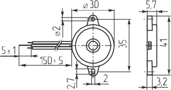 зп 30x 6m41\3~30\\ 3,6\2L150\KPR-3010H\KEPO --- Звонки (зуммеры) пьезоэлектрические без генератора