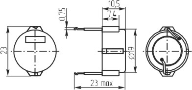 зп 19x11m23\1~30\\ 2,7\2PF20\KPT-1910\KEPO --- Звонки (зуммеры) пьезоэлектрические без генератора