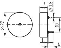 зп 22x 7 \1~30\\ 4,0\2P10\KPT-2260-W\бел цвет KEPO --- Звонки (зуммеры) пьезоэлектрические без генератора