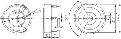 зп 41x10m45\1~30\\ 2,5\3T\KPT-4110\KEPO --- Звонки (зуммеры) пьезоэлектрические без генератора