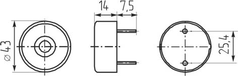 зп 43x14\1~30\\ 3,3\2P25\KPT-4310\KEPO --- Звонки (зуммеры) пьезоэлектрические без генератора