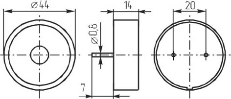 зп 44x14\1~30\\ 1,0\2P20\KPT-4412\KEPO --- Звонки (зуммеры) пьезоэлектрические без генератора