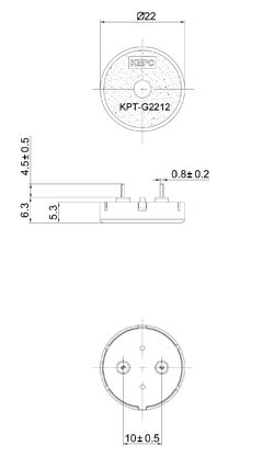 зп 22x 6,3\1~30\\ 4,0\2P10\KPT-G2212\KEPO --- Звонки (зуммеры) пьезоэлектрические без генератора