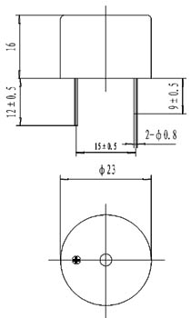 зп 23x16\3~30\\ 3,5\2P15\KPT-G2330\KEPO --- Звонки (зуммеры) пьезоэлектрические без генератора